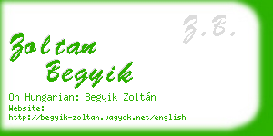 zoltan begyik business card
